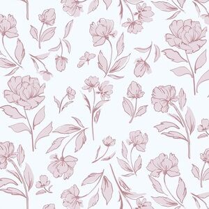 Elegant Boho Floral Peel and Stick Wallpaper in Pink Mauve Rose White